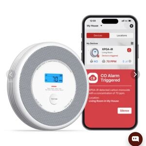 White Smoke and Carbon Monoxide Detector